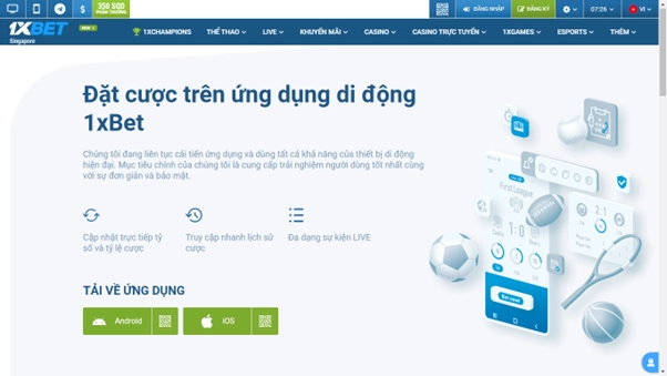 1xbet app_Cách tải xuống trên Android và iOS